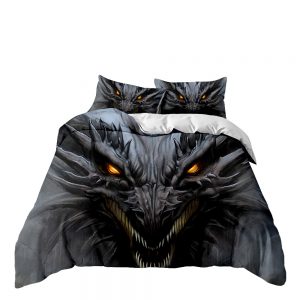 Protector Of The North Dragon 3D Printed Double Bed Duvet Cover Set