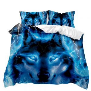 Wolf 3D Printed Double Bed Duvet Cover Set