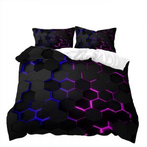 Infinite Inspired RGB Style 3D Printed Double Bed Duvet Cover Set